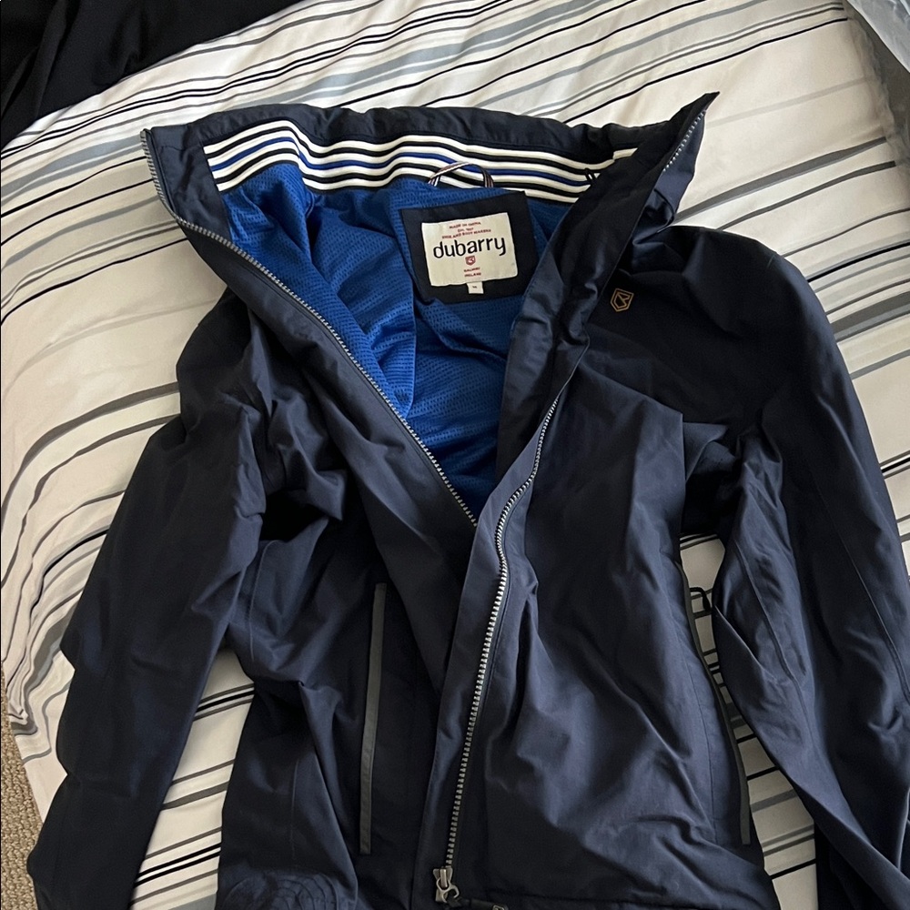 Dubarry Navy Rain Jacket with Blue Lining